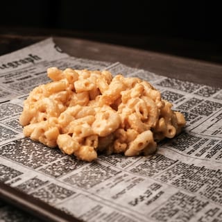 Classic Mac & Cheese Served with Fries & Fresh Fruit Cup